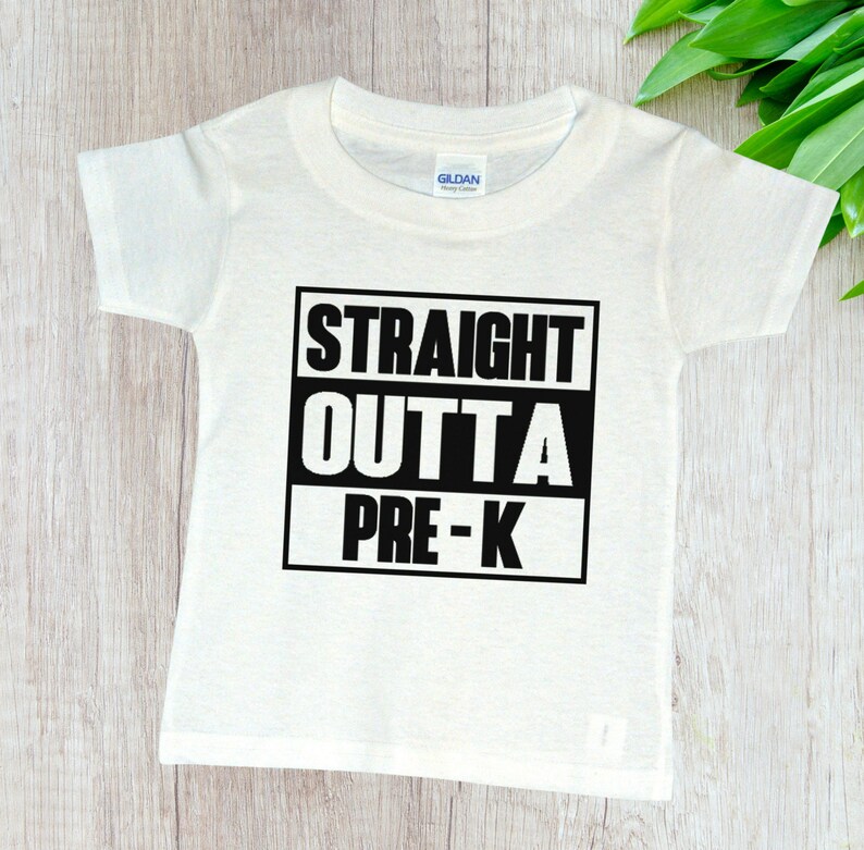 Straight Outta Pre K Shirt, Toddler Graduation Tee, Last Day School Outfit, Preschool Graduate Shirt, Kids Graduation Gift, Back To School image 2