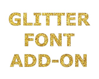 Glitter font ADD-ON Upgrade