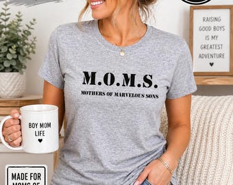 Boy Mom Shirt, Moms of Sons Tee, Mama Shirt, Mothers Day Gift, Proud Mom Tee