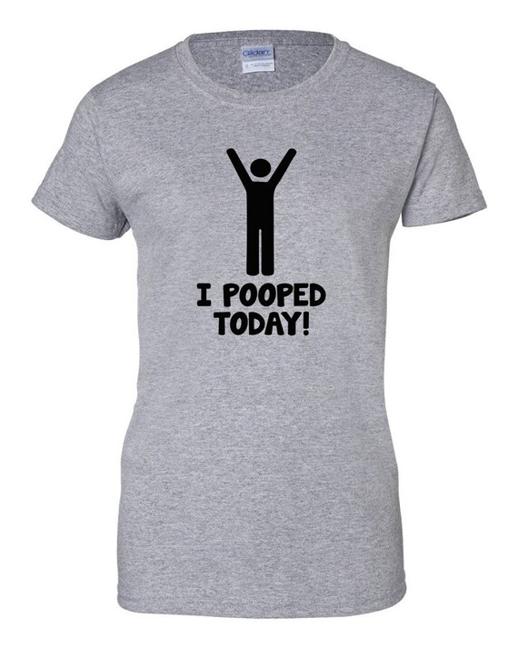 Pooped Today Funny T-shirt Stick Figure 