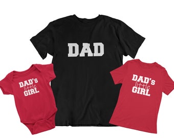 Dad & Dad's Little Girl SET Shirts, Father's Day Gift, Daddy Little Girl, First Father's Day, Matching Daddy and Me, Father and Daughter