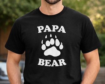 Papa Bear Shirt, Funny Dad Gift, Fathers Day Tee, Proud Dad Design, Mens Crewneck Shirt, Family Bear Theme, Gift For Him, Graphic Quote