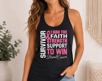 Breast Cancer Survivor #2 Tank Top, Pink Ribbon Shirt, Fighter Gift, Strength Support Apparel