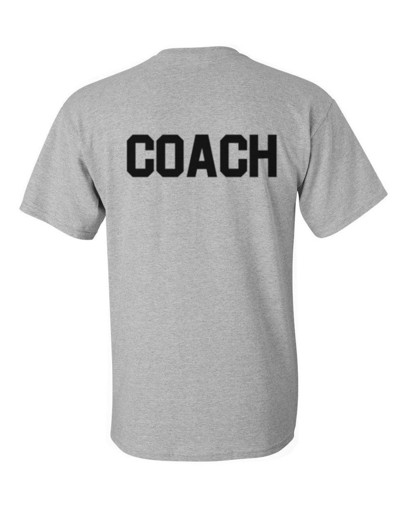 Men's Coach Shirt Front & Back TShirt Football Etsy