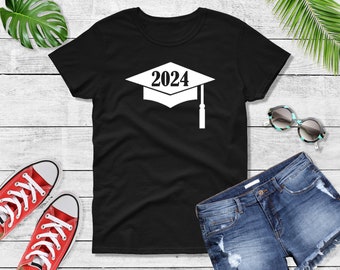 Womens - 2024 Graduate T Shirt, Senior Shirt, Graduation Shirts, Class of 2024, Future Looks Brigh, New Beginnings, Class dismissed!