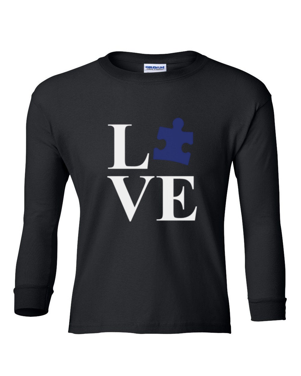 Youth Kids Love Autism Shirt Puzzle Piece TShirt Autism Awareness