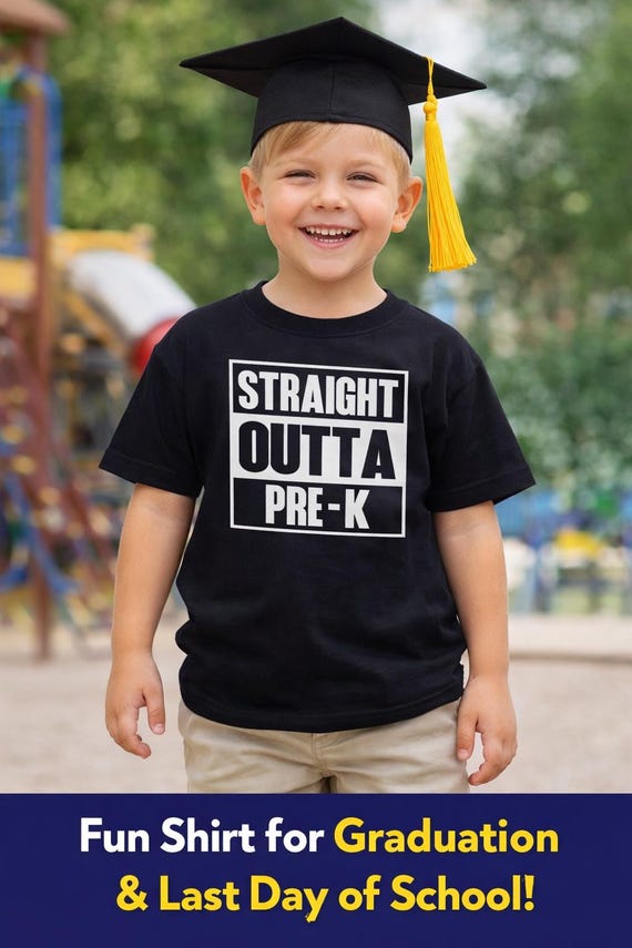 Straight Outta Pre K Shirt, Toddler Graduation Tee, Last Day School Outfit, Preschool Graduate Shirt, Kids Graduation Gift, Back To School