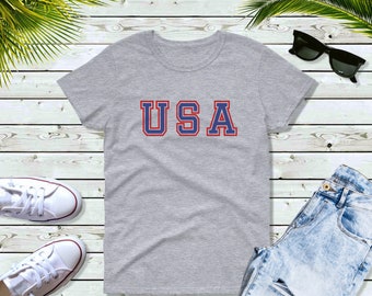 Womens - USA Shirt, Patriotic Shirt, 4th Of July Shirt, America Shirt, Merica Shirt, American Shirt, American Flag Shirt, Fourth Of July