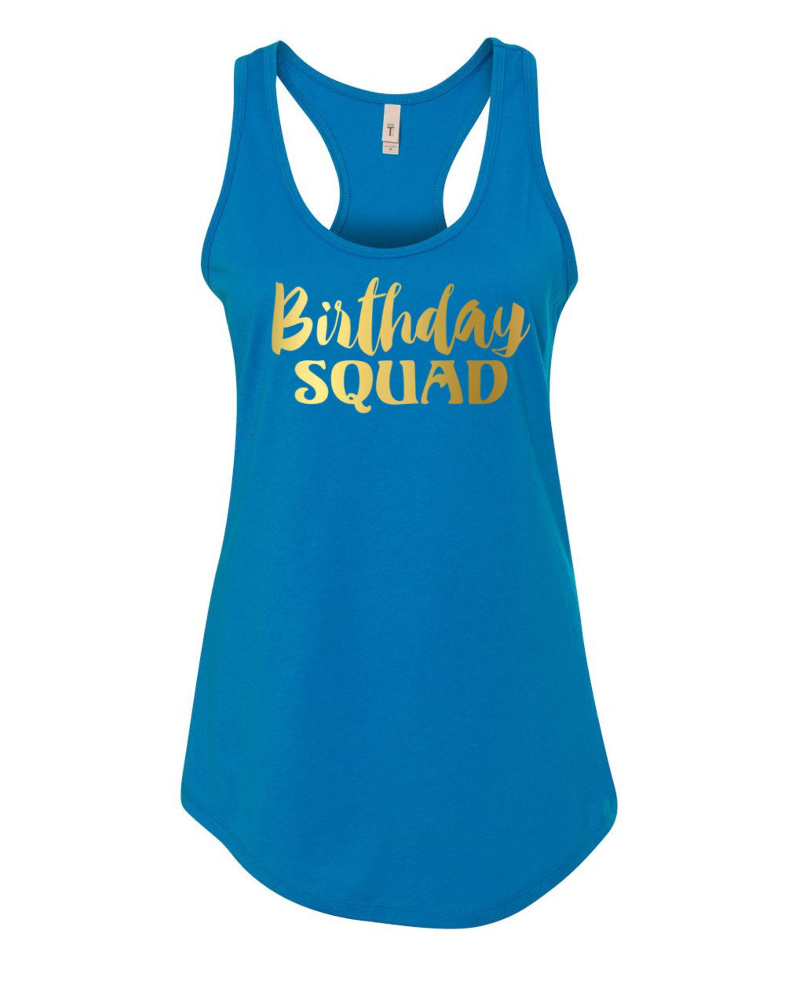 Tank Top Birthday Squad Shirts Bday Queen Tshirt Funny Etsy