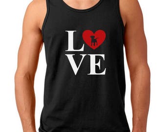 Mens Tank Top - LOVE Dogs T Shirt, Love Animal Shirt, Loves Animals Tee, Pet Lover Shirt, Dog Lover Shirt, Gift for Dog Lover, Pet Lover