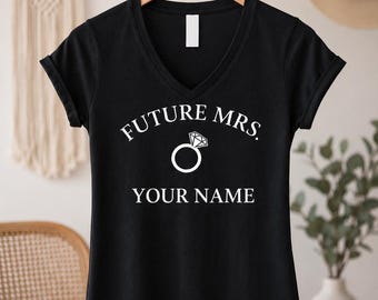 Future Mrs V Neck Shirt, Bride Wedding Tee, Bachelorette Party Gift Outfit