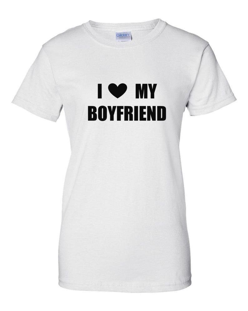 Womens I Love My Boyfriend Shirt Valentines Day T-shirt - Etsy