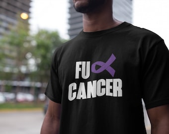 FU Cancer Shirt - Pancreatic Cancer Awareness Month - Purple Ribbon T-Shirt - Support Tee