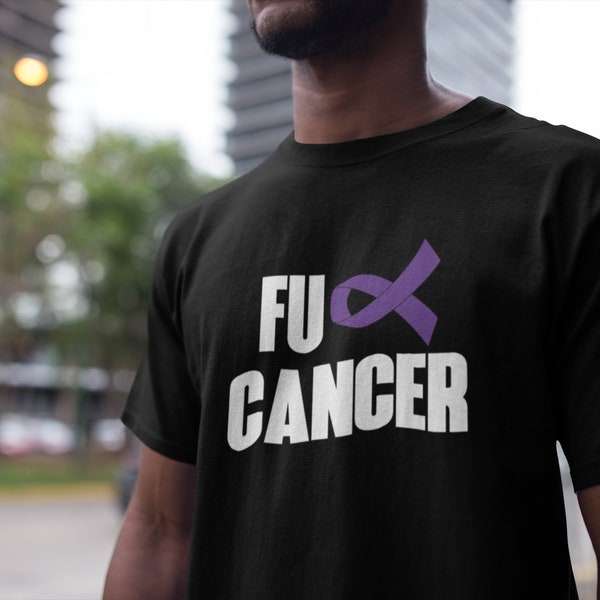 FU Cancer Shirt - Pancreatic Cancer Awareness Month - Purple Ribbon T-Shirt - Support Tee