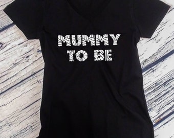 Mummy To Be Halloween Shirt, Ladies V Neck Tee, Mom Gift For Mum, Pregnancy Announcement Top, Expecting Mother Costume, Baby Reveal Outfit