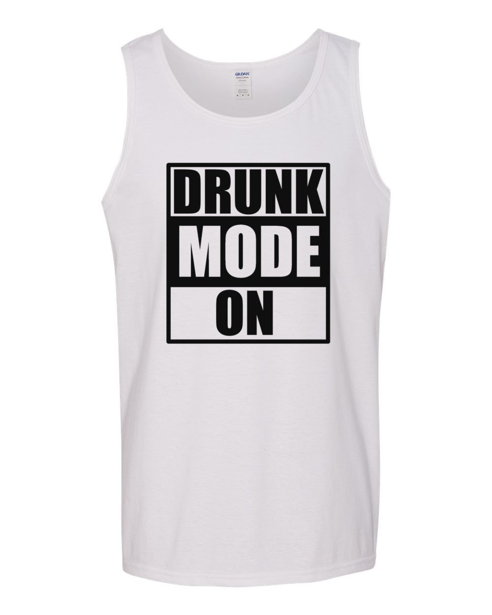 Mens Tank Top Drunk Mode ON #2 Shirt Vacay Vacation T-Shirt Oktoberfest Funny
