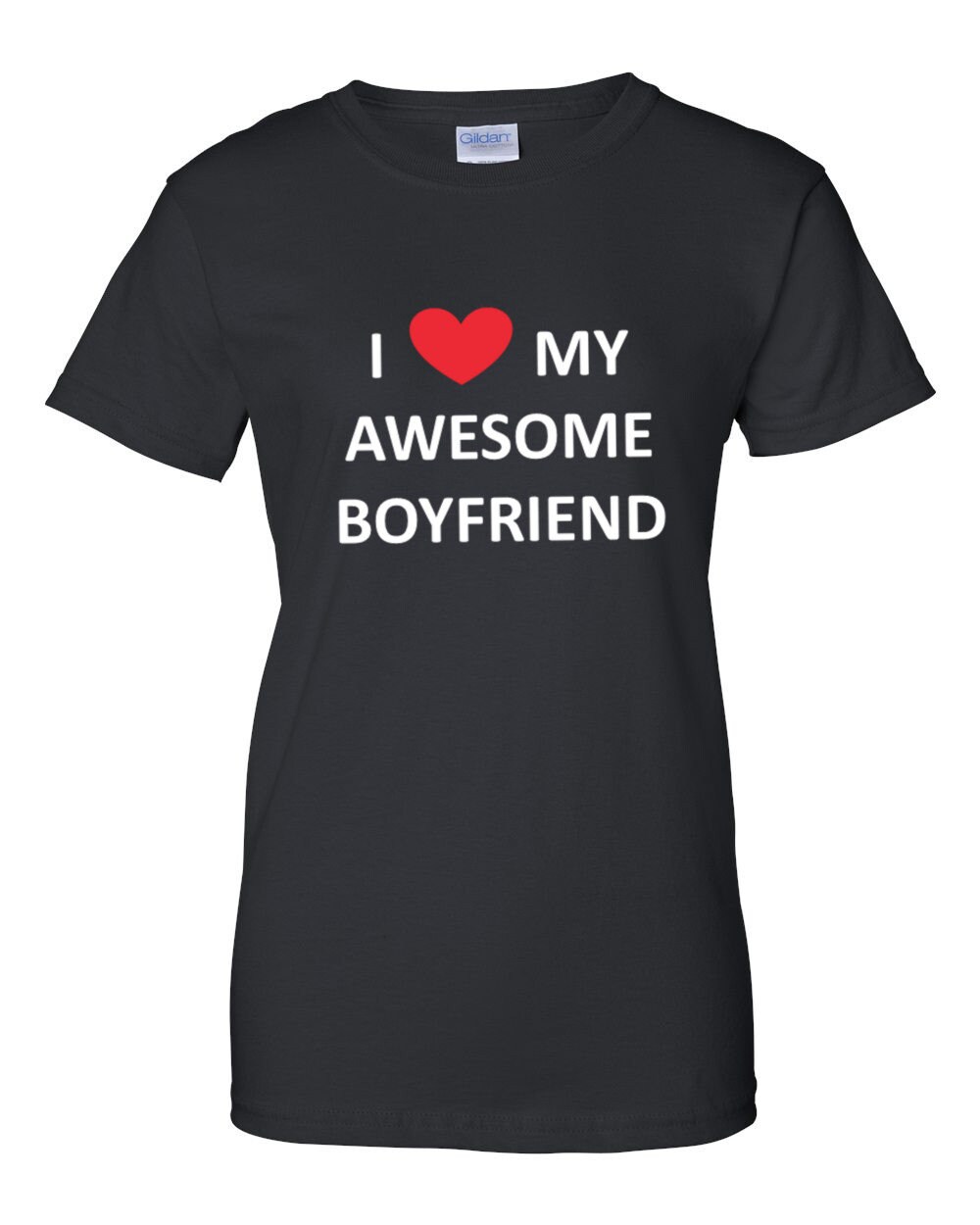 Womens I Love My Awesome Boyfriend T Shirt, Best Friend Gift TShirt