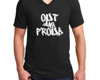 V-neck Men's - Out And Proud Shirt - Coming Out T-Shirt - LGBT Tee - Gay Lesbian Bisexual Trans - LGBTQ Gift - Pride Month