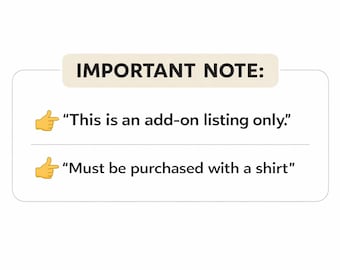 Additional text for custom orders