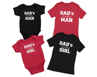 Youth Toddler Kids - Dad's Little Girl & Man Shirts, Father's Day Gift, First Father's Day, Matching Daddy and Me, Father and Son