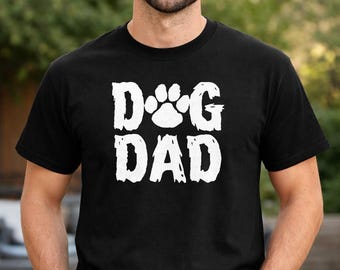 Dog Dad Shirt, Funny Pet Lover Tee, Fathers Day Gift, Puppy Paw Design, Mens Crewneck Shirt, Animal Owner Gift, Pet Humor, Graphic Quote