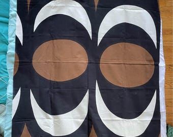 Vintage 1965 MCM MARIMEKKO Kaivo Finland Fabric Piece 37"x55", Mid Century Modern, Decorative Pillows, Stretched Frame, Scandinavian Fabric
