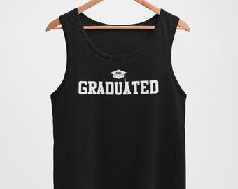 Mens Tank Top - Graduated 2024 Shirt, Senior Shirt, Graduation Shirt, Class of 2024, Graduation Shirts, Grad Gift, Graduate