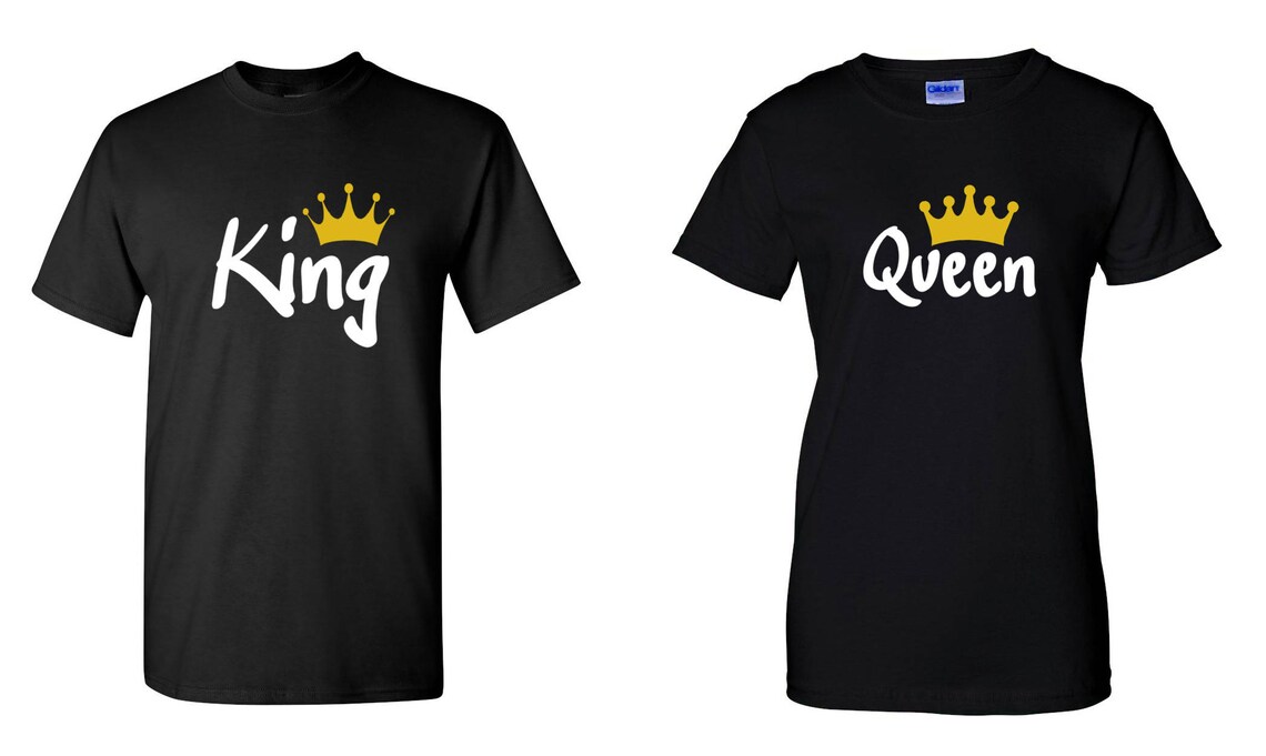 King & Queen T Shirts SET King Queen Shirts King And Queen | Etsy