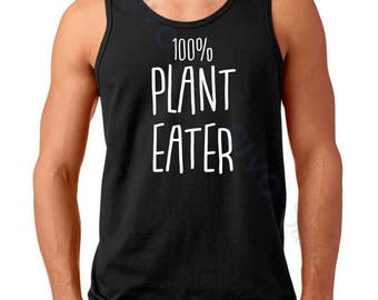Mens Tank Top - Vegan & Vegetarian Pride: 100% Plant Eater Shirt for Plant-Based Warriors