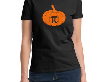 Pumpkin Pi Shirt, Womens Math Geek Tee, Funny Thanksgiving Top, Fall Humor Shirt, Halloween Pie T-Shirt, Teacher Gift, Cute Science Tee