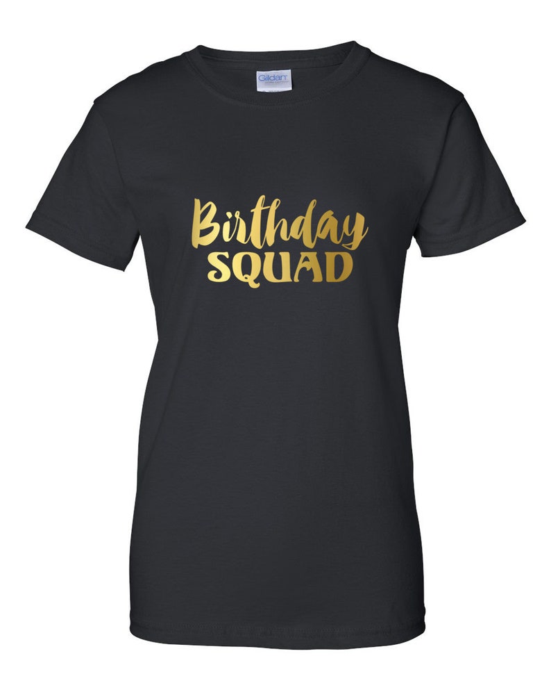 Womens Birthday Squad Shirts Bday Queen Tshirt Funny Etsy