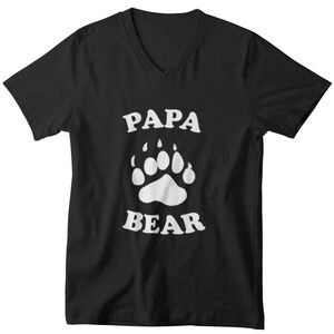 Mens V-neck Papa Bear Shirt, Best Dad Gift, Funny Dad T-Shirt, Dad Birthday Gift, Husband Gift, Anniversary Present, Christmas Dad Tee