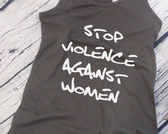 Women's Tank Top, Stop Violence Against Women Shirt, Feminist T-Shirt, #MeToo Solidarity, Support Women's, Feminism, Women's March Tee