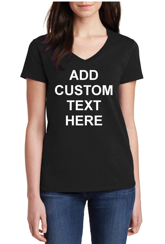 V-neck Custom T-shirt Personalized 