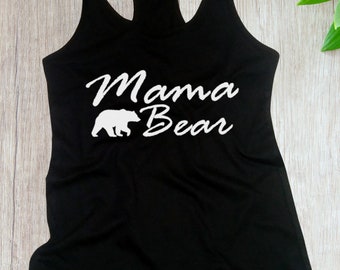 Mama Bear #4 Tank Top, Gift For Mom, Cute Mom Shirt, Mommy Shirt, Modern Mama Shirt, Mama T-Shirt, Mothers Day Gift, Mom Life Tank