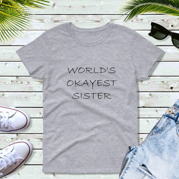 World's Okayest Auntie Divertente Sarcastico Bella La