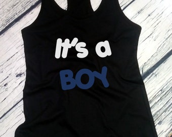 Tank Top - It's a Boy - Baby Loading Shirt - Pregnancy T-Shirt - Pregnancy Announcement - Gender Pregnancy Reveal - New Baby Tee - Mom Gift