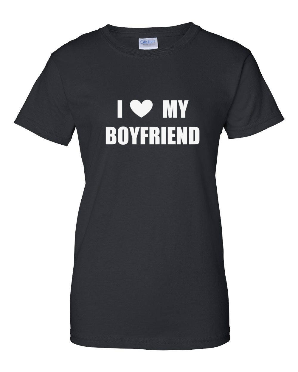 Womens I Love My Boyfriend Shirt Valentines Day T-shirt - Etsy UK