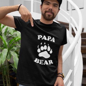 Papa Bear T Shirt for Dad, Funny Daddy Crewneck, Gift from Daughter, Best Dad Ever Tee, Modern Father Shirt, Cute Bear Dad Shirt for Him