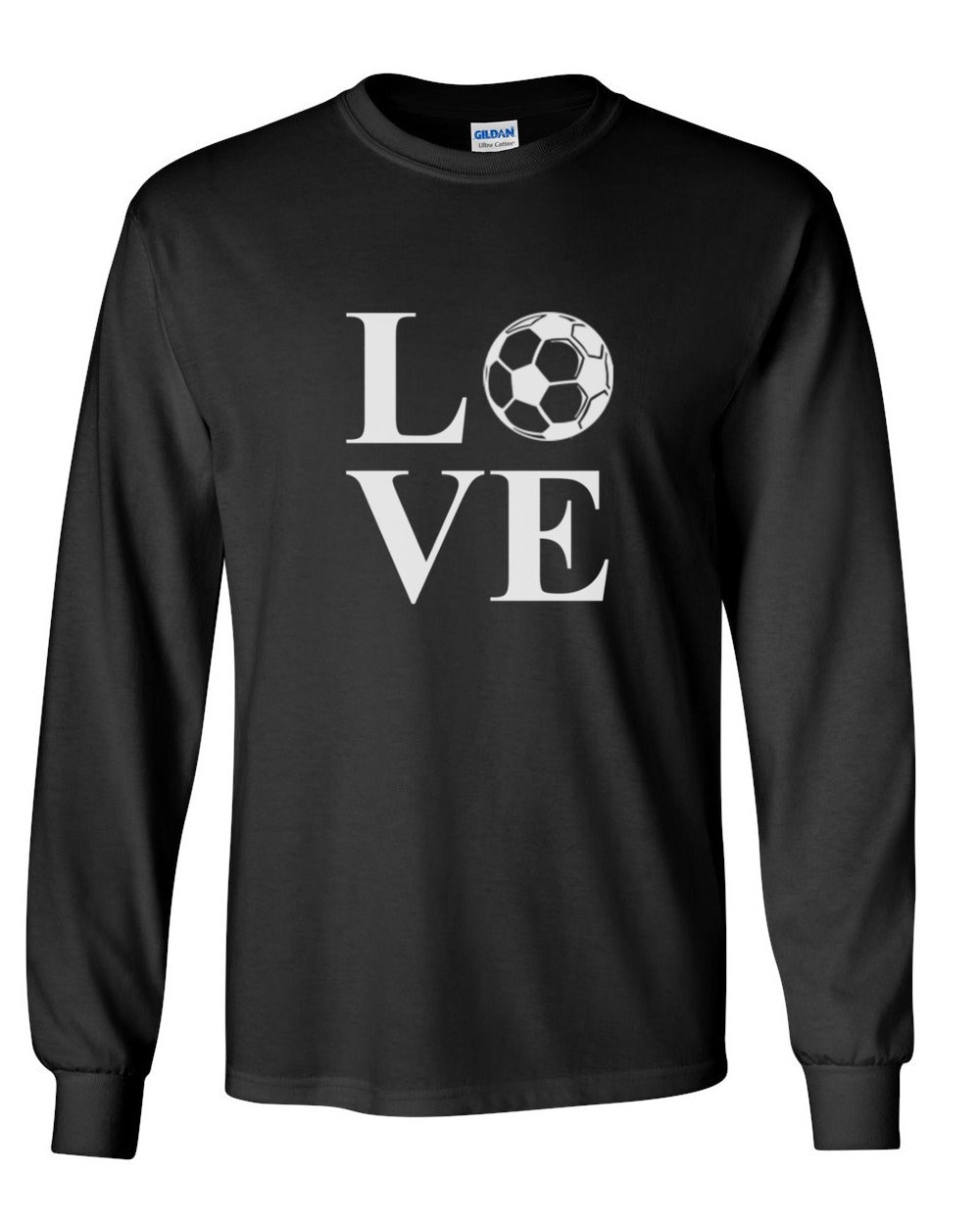 Long Sleeve LOVE Soccer T Shirt, Player TShirt, Ball Lover, Football