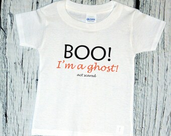 Youth Toddler Boo I'm a Ghost Shirt, Halloween Ghost Tee, Fall Kids Shirt, Boys Girls Halloween Shirt, Spooky Ghost Tee, Halloween Outfit