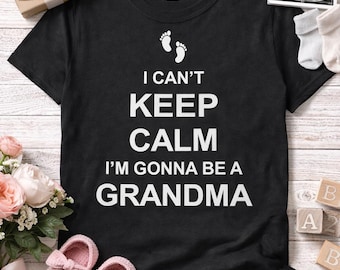 Grandma Announcement Shirt, Pregnancy Reveal Tee, New Baby Gift For Grandma, Baby Shower Surprise Top, Future Grandma Shirt, Family Reveal