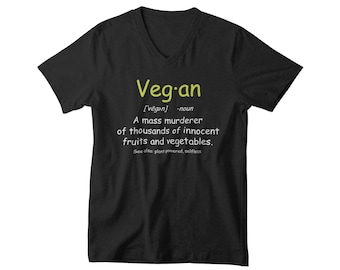 V-neck Mens - Vegan Definition T Shirt, Plant Based,  Plants Lover, Save Lives Eat Plants, Plant Eater, Save Animals
