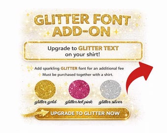 Glitter font ADD-ON Upgrade