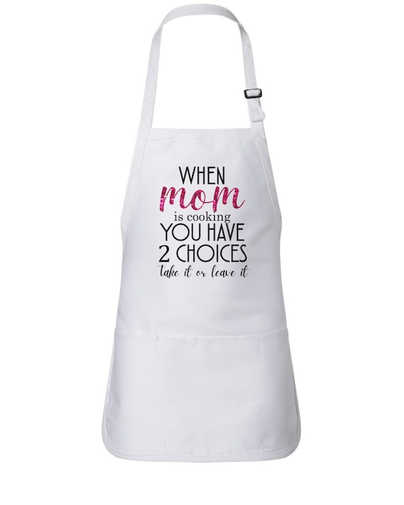 Mothers Day Gift Idea World's Best Mom Cooking Apron, White Chef