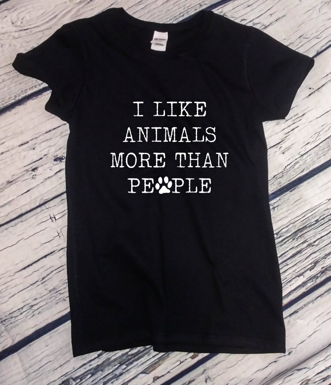 Womens I Like Animals More Than People Shirt, Funny Pet Lover Tee ...