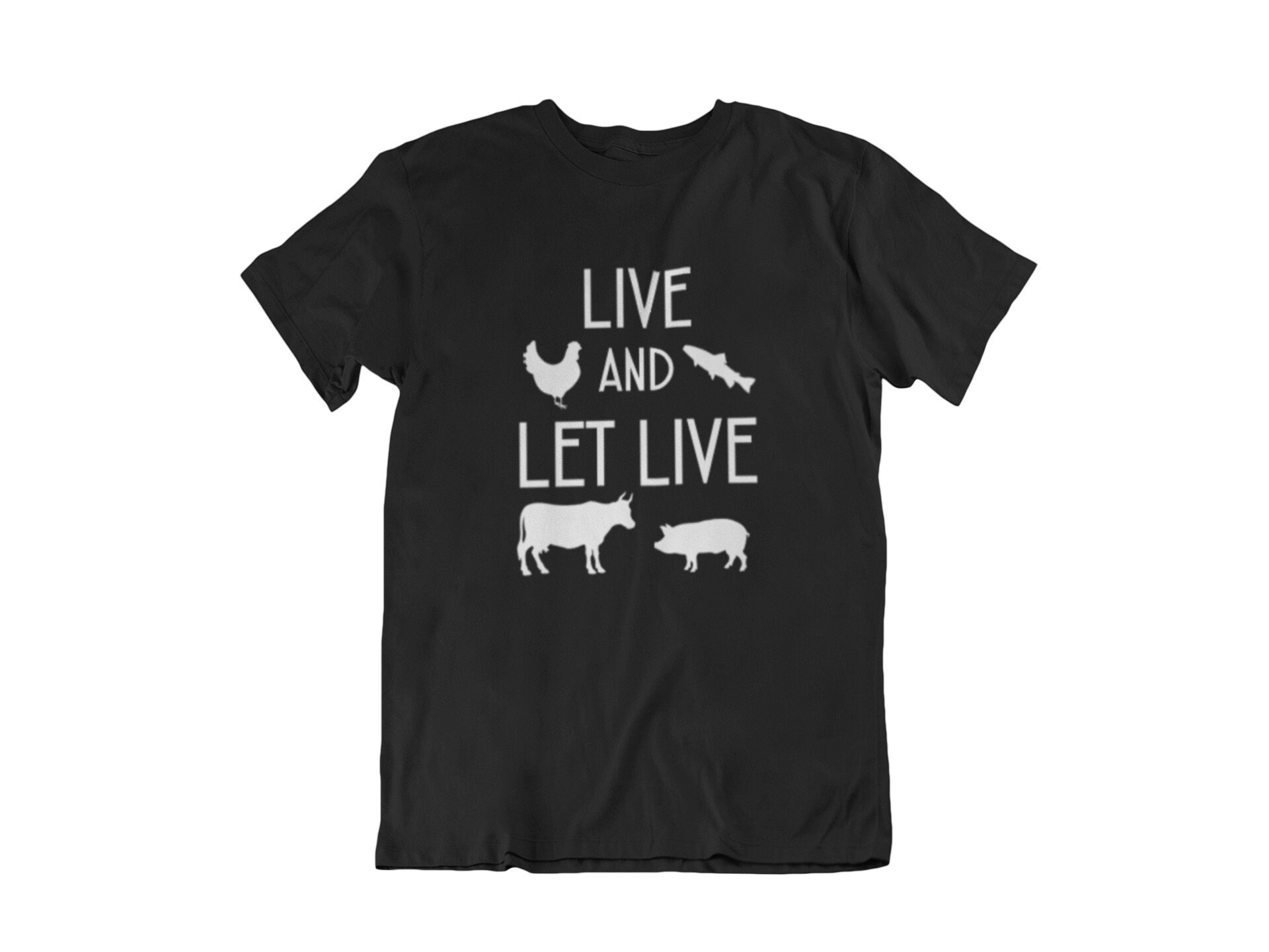 Punk Shirt Mens Live And Let Live T Shirt Animal Rights Inspirational Shirt Vegan T Shirt Cow Shirt Vegetarian Shirt Vegan Shirt