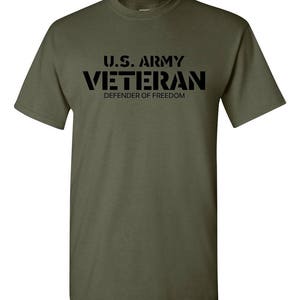 Men's U.S. Army Veteran T-shirt Defender of Freedom - Etsy