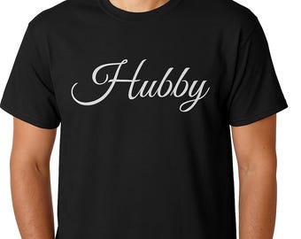 Hubby T Shirt, Funny Husband Gift, Wedding Day Tee, Anniversary Shirt, Groom Party Top, Couples Matching Outfit, Handmade Cotton Tee
