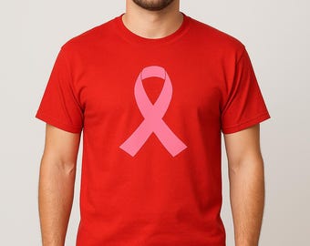 Pink Ribbon Shirt, Breast Cancer Awareness Tee, Hope Support Gift, Unisex Classic Fit T-Shirt, Handmade, Christmas Gift Idea, Apparel